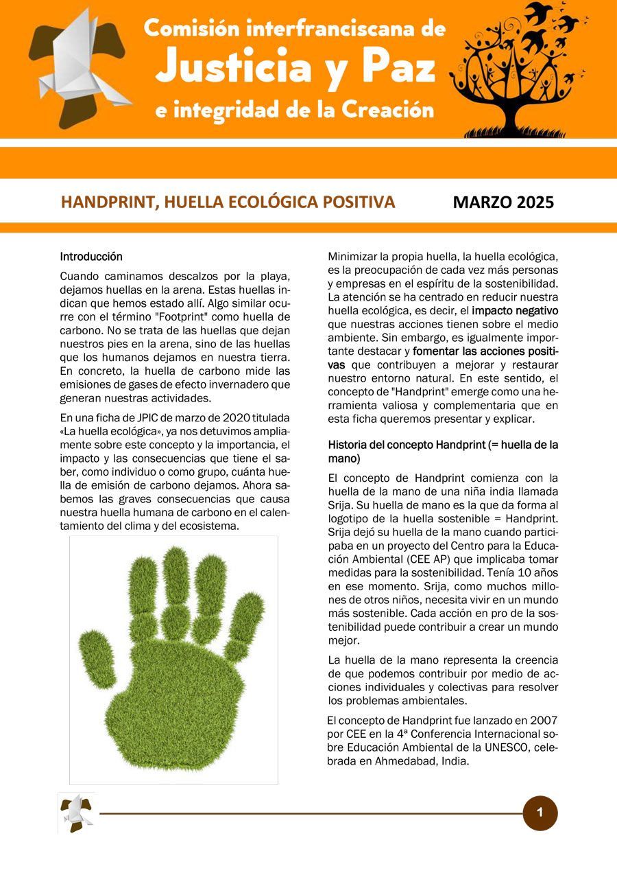 Handprint, huella ecológica positiva